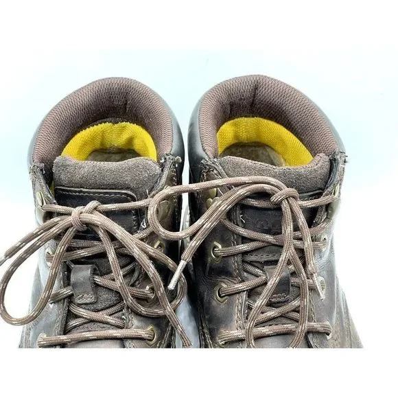 Caterpillar Brown Leather Steel Safety Toe Work Boots Men's Size 8.5 M - Picture 7 of 15